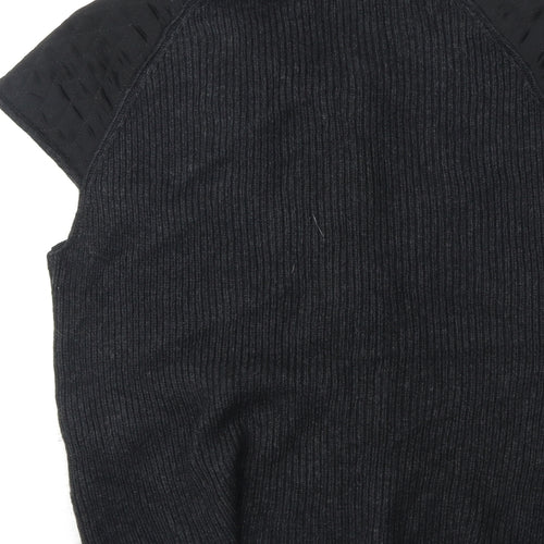 Olsen Womens Black Viscose Basic Blouse Size 14 Scoop Neck