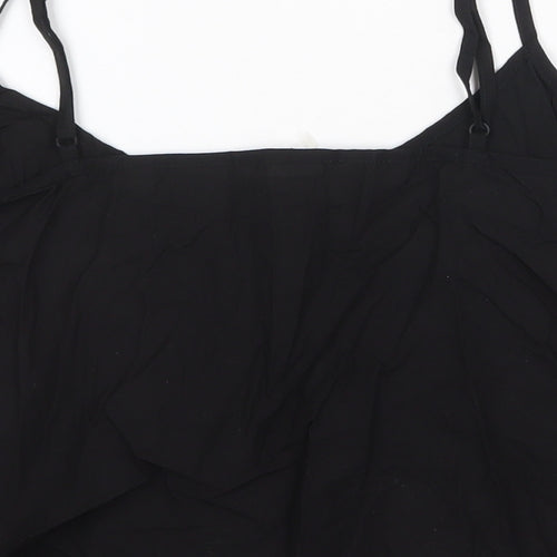 Jack Wills Womens Black Polyester Camisole Tank Size 14 Scoop Neck