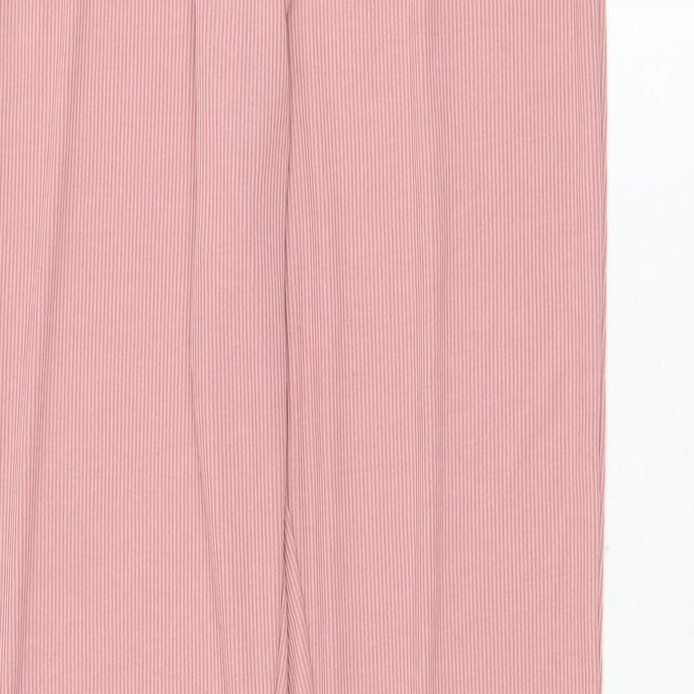New Look Womens Pink Polyester Jogger Trousers Size 14 Regular - Ribbed