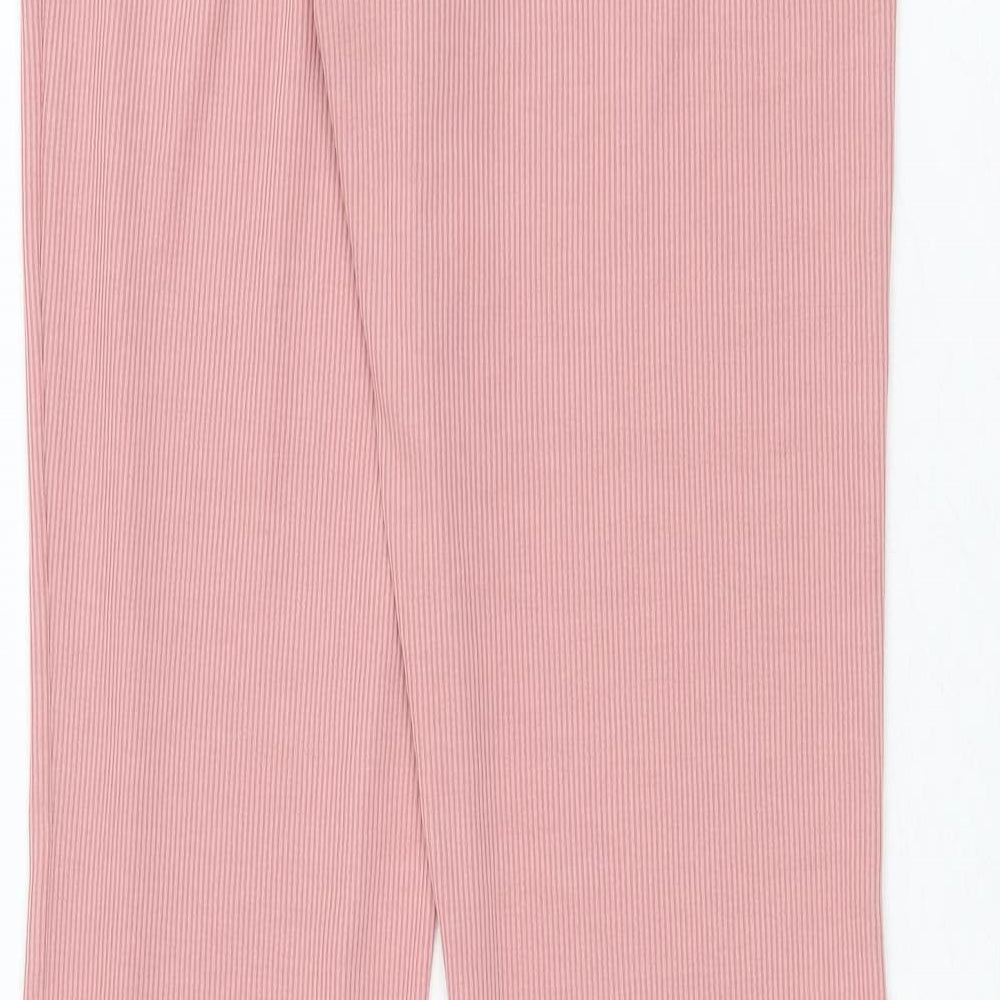 New Look Womens Pink Polyester Jogger Trousers Size 14 Regular - Ribbed