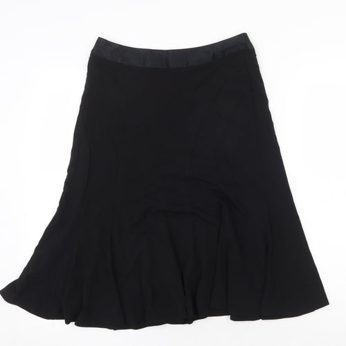 Nougat Womens Black Viscose Swing Skirt Size 4 Zip