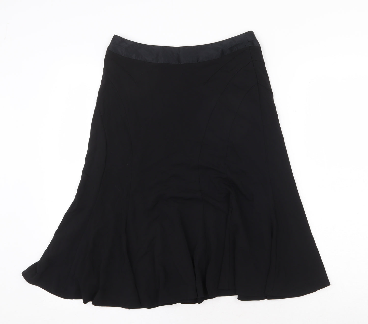 Nougat Womens Black Viscose Swing Skirt Size 4 Zip