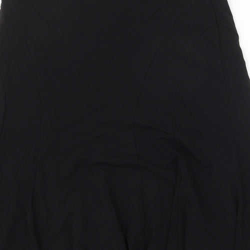 Nougat Womens Black Viscose Swing Skirt Size 4 Zip