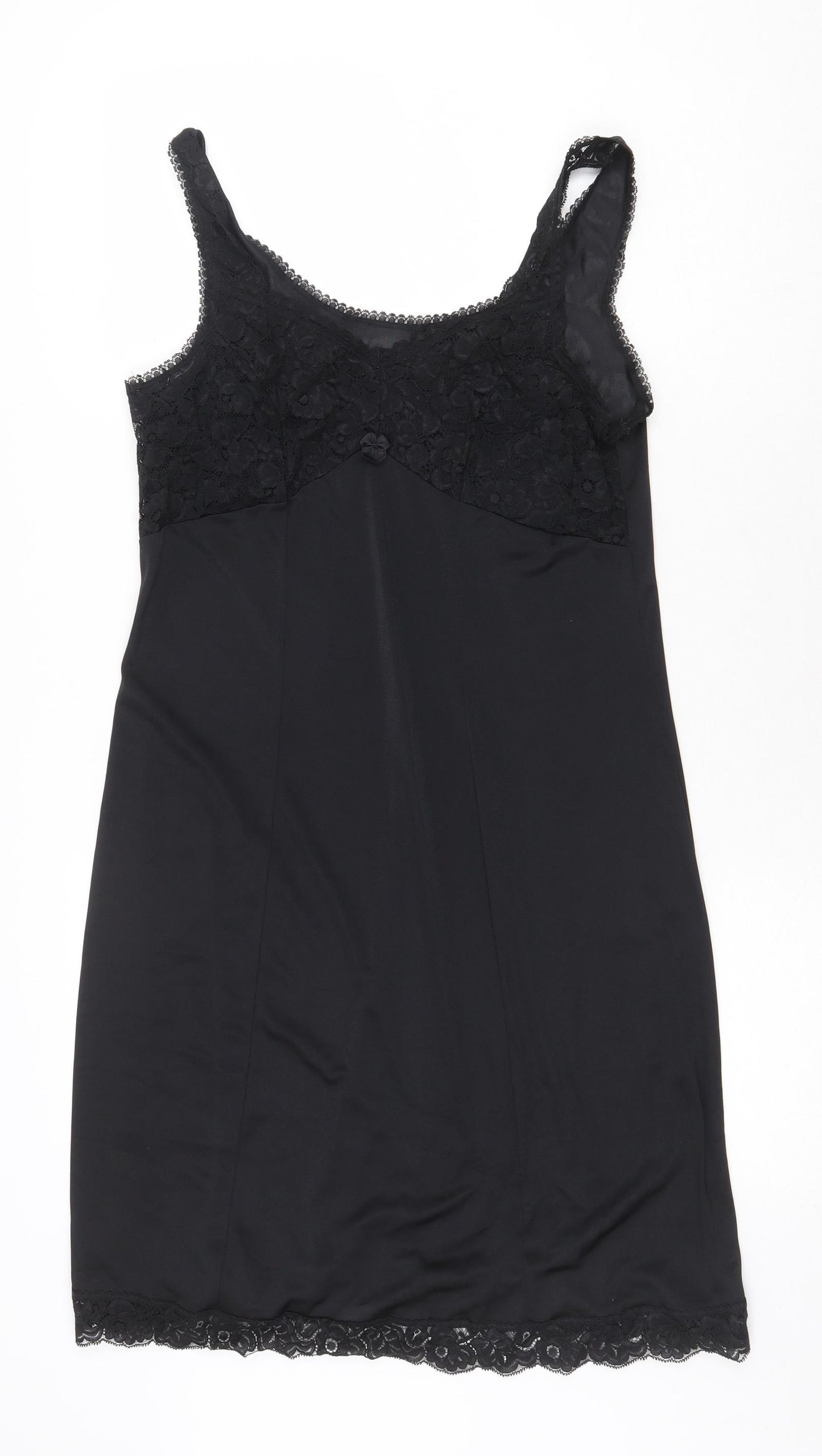 Preworn Womens Black Polyester Tank Dress Size M Scoop Neck Pullover