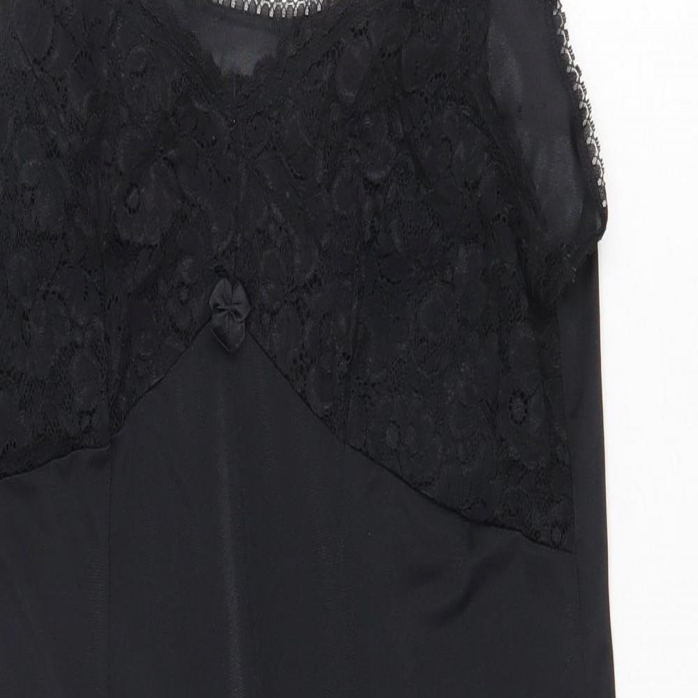 Preworn Womens Black Polyester Tank Dress Size M Scoop Neck Pullover