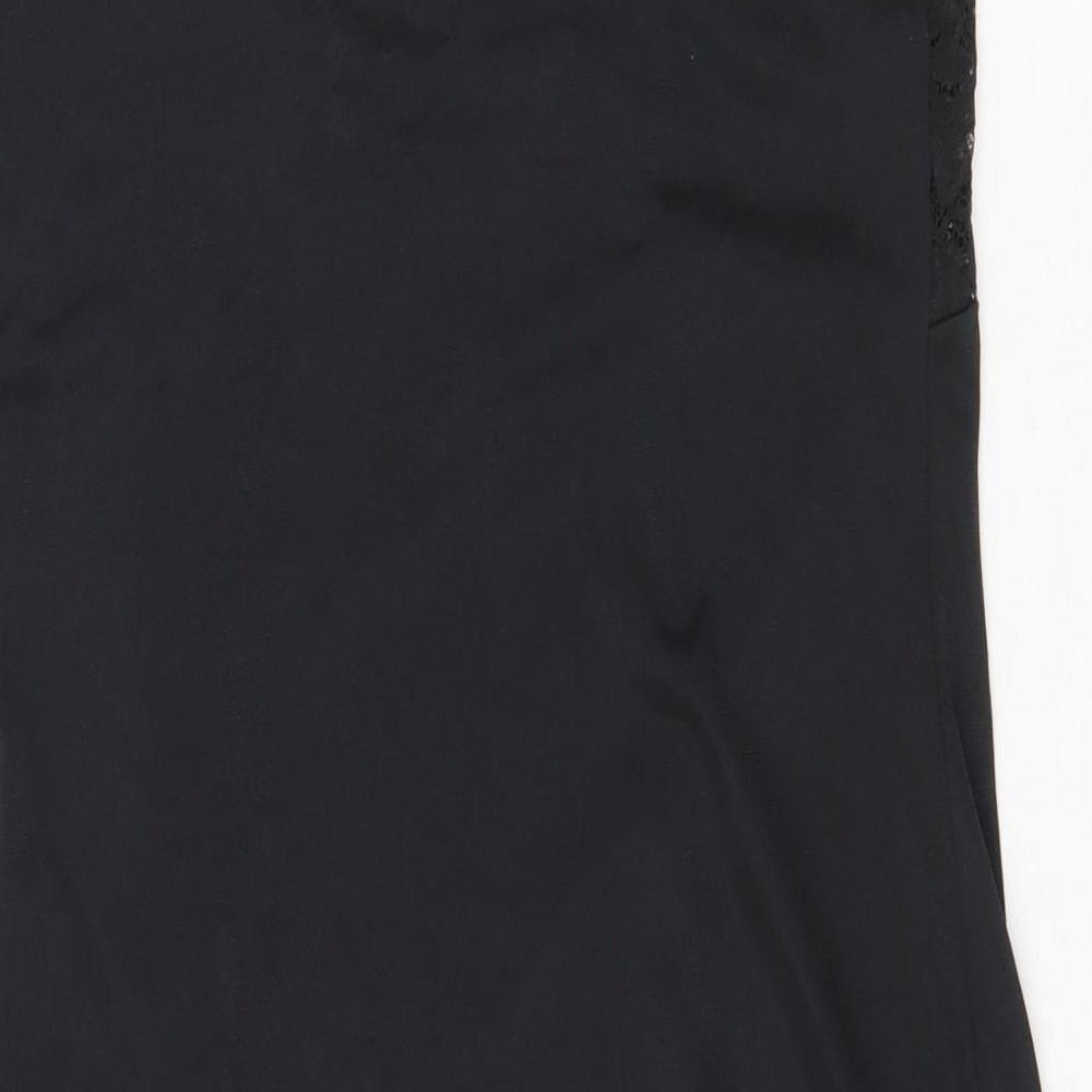 Preworn Womens Black Polyester Tank Dress Size M Scoop Neck Pullover