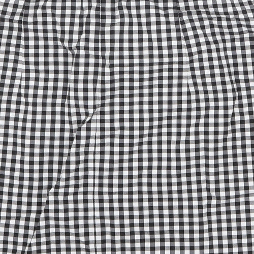 Topshop Womens Black Check Viscose Straight & Pencil Skirt Size 8