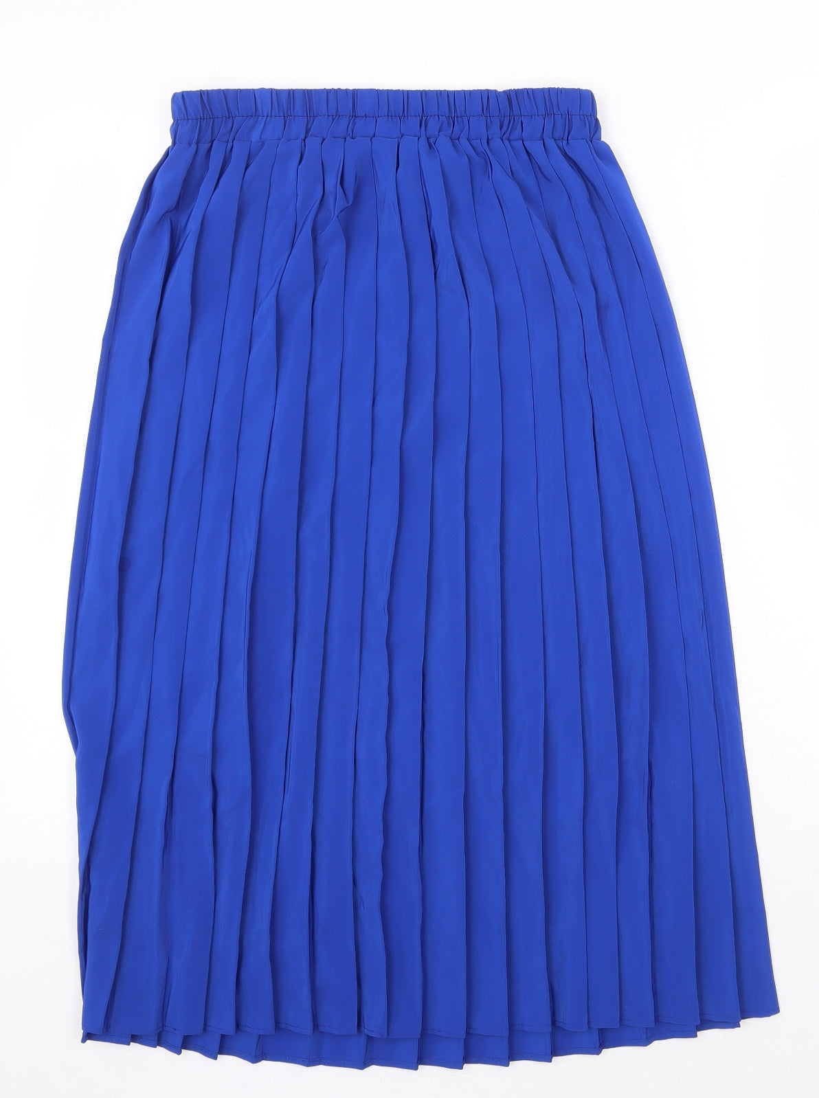 Preworn Womens Blue Polyester Pleated Skirt Size M