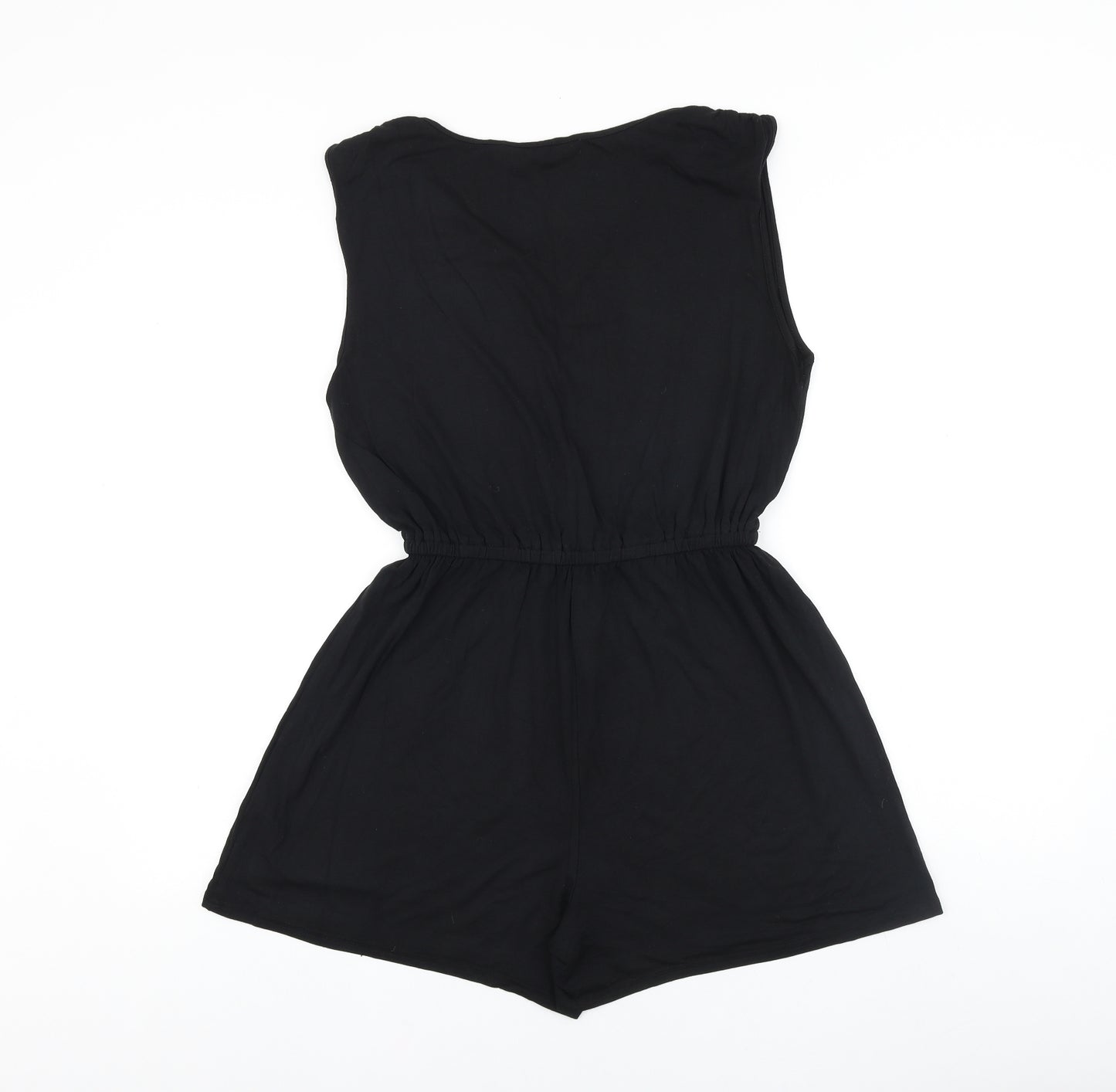 Dorothy Perkins Womens Black Viscose Playsuit One-Piece Size 12 Pullover