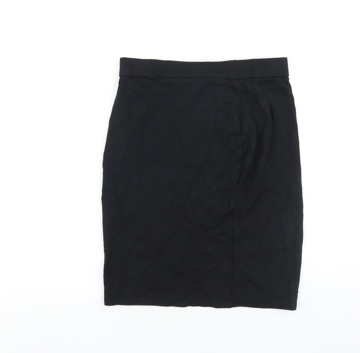 Marks and Spencer Girls Black Polyamide Bandage Skirt Size 13-14 Years Regular Pull On