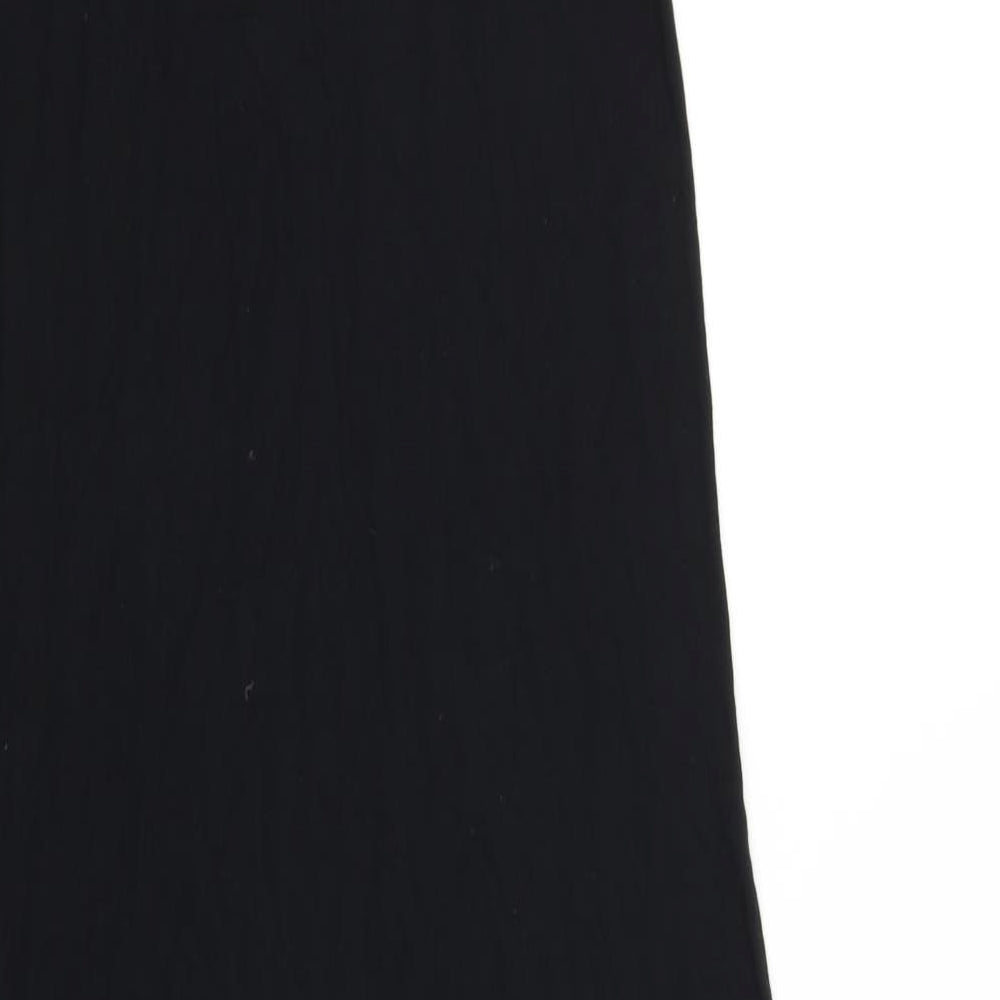 Marks and Spencer Womens Black Viscose Maxi Size 10 Boat Neck Pullover