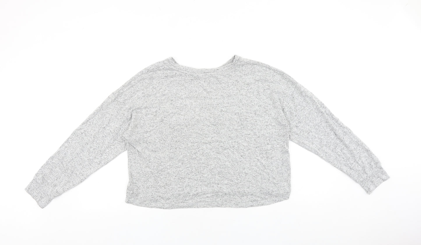 Stranger Things Womens Grey Round Neck Polyester Pullover Jumper Size L