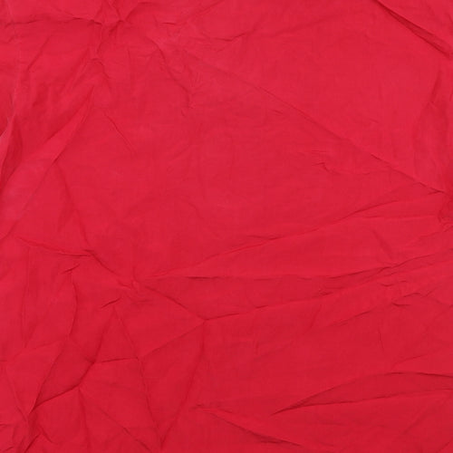 Dorothy Perkins Womens Red Polyester Basic Button-Up Size 12 Round Neck