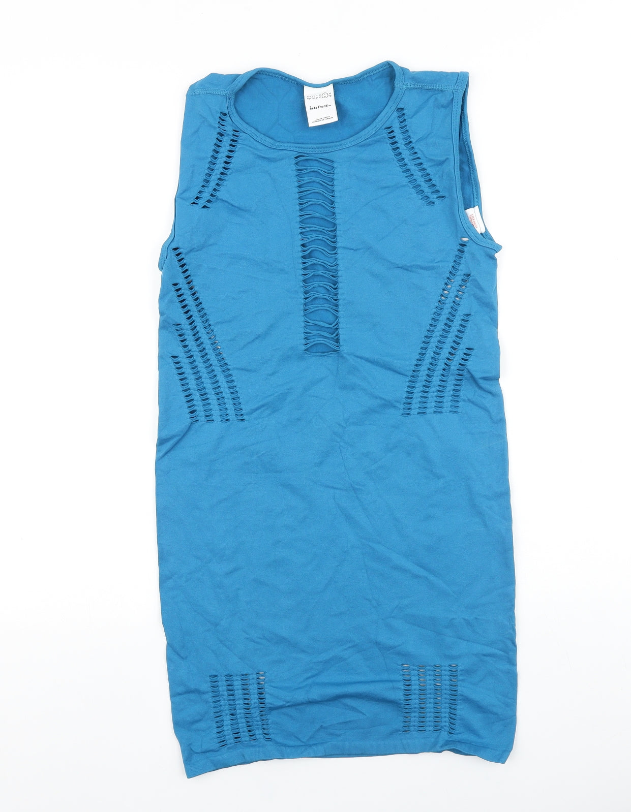 Iets Frans Womens Blue Viscose Bodycon Size S Scoop Neck Pullover