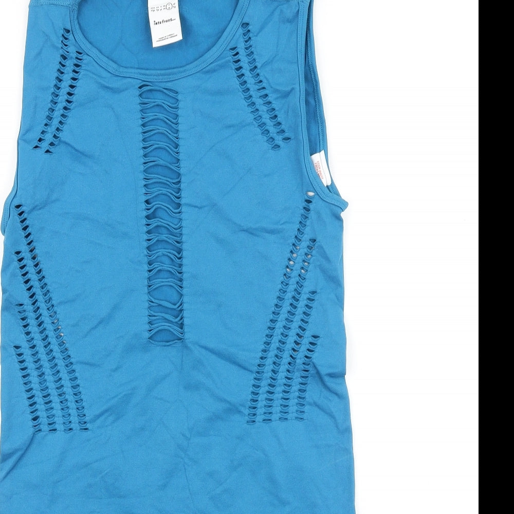 Iets Frans Womens Blue Viscose Bodycon Size S Scoop Neck Pullover