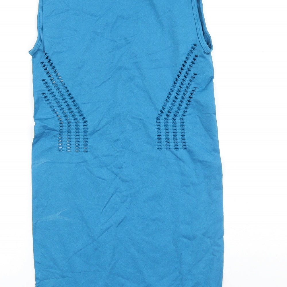 Iets Frans Womens Blue Viscose Bodycon Size S Scoop Neck Pullover