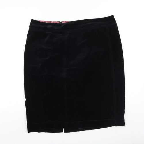 Boden Womens Black Polyester Straight & Pencil Skirt Size 18 Zip