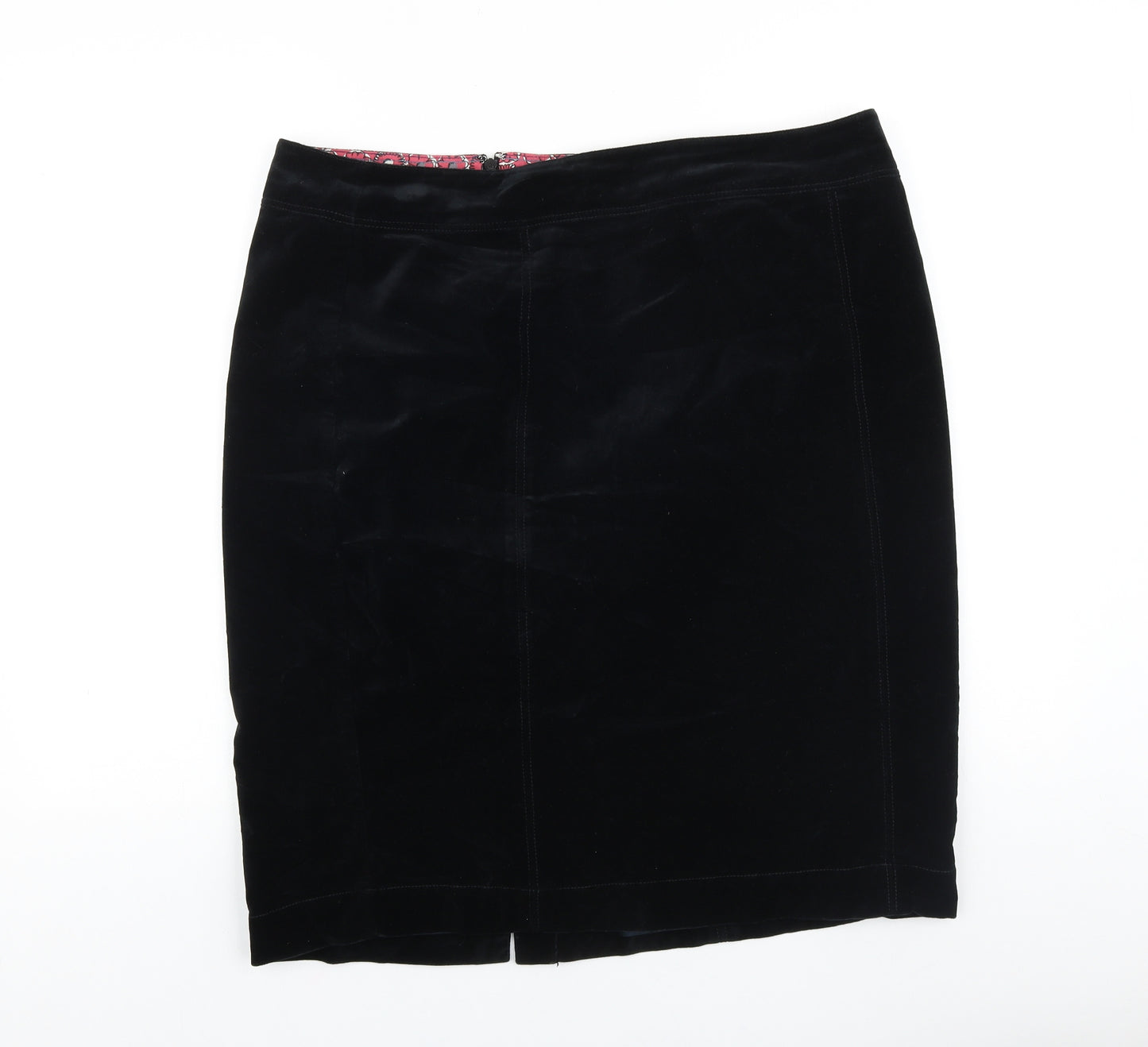 Boden Womens Black Polyester Straight & Pencil Skirt Size 18 Zip