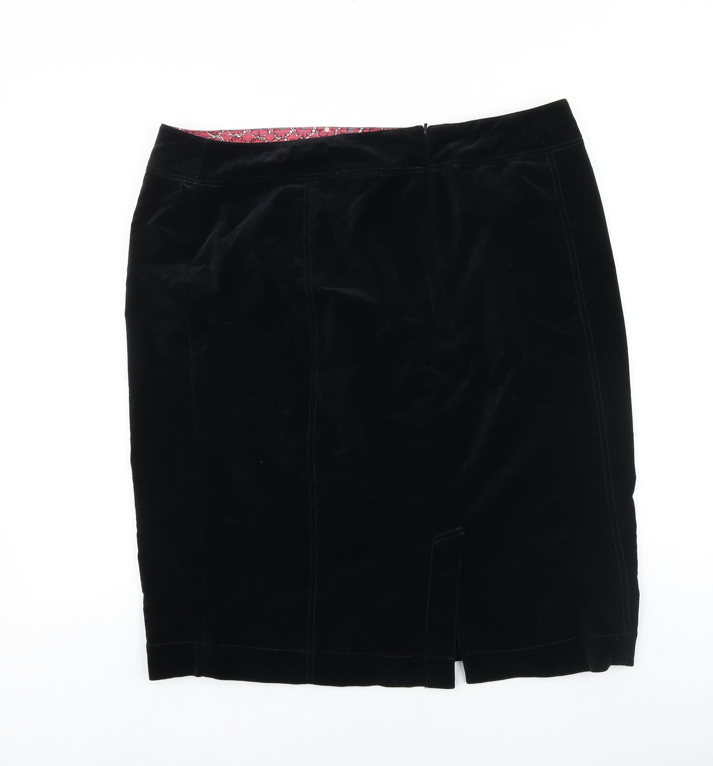 Boden Womens Black Polyester Straight & Pencil Skirt Size 18 Zip