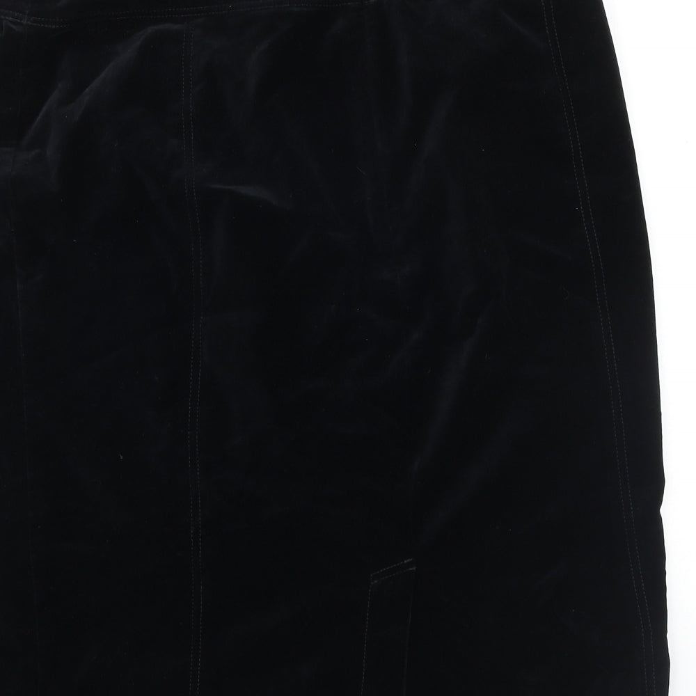 Boden Womens Black Polyester Straight & Pencil Skirt Size 18 Zip