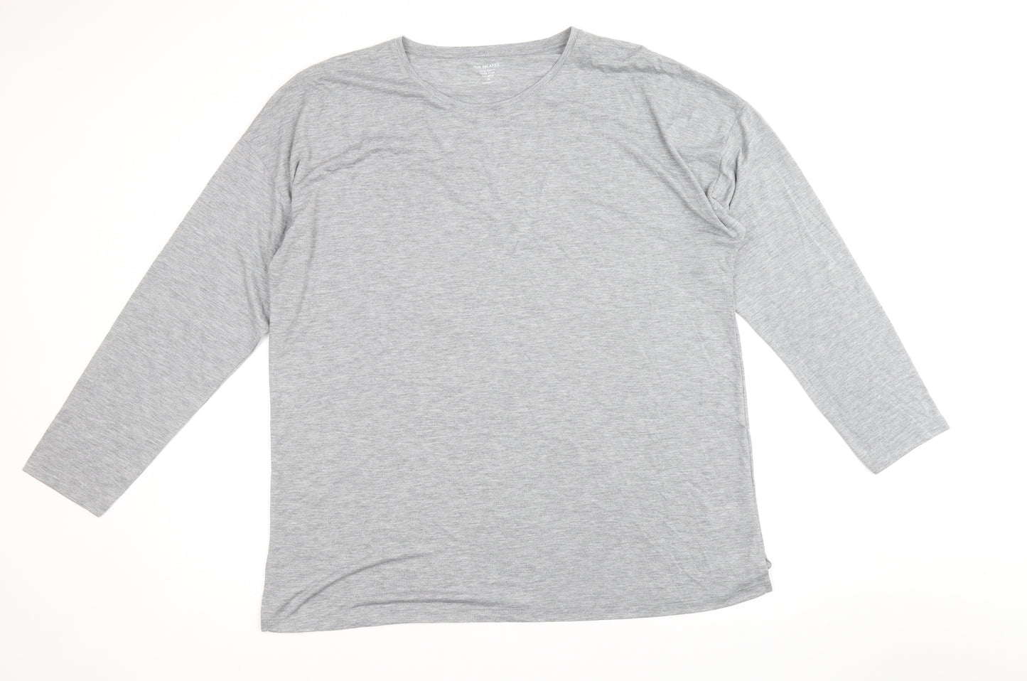 Marks and Spencer Womens Grey Polyester Basic T-Shirt Size 18 Round Neck