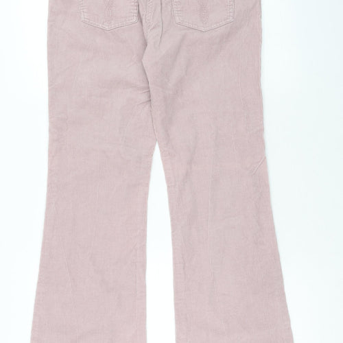 Dorothy Perkins Womens Pink Cotton Trousers Size 12 Regular Zip