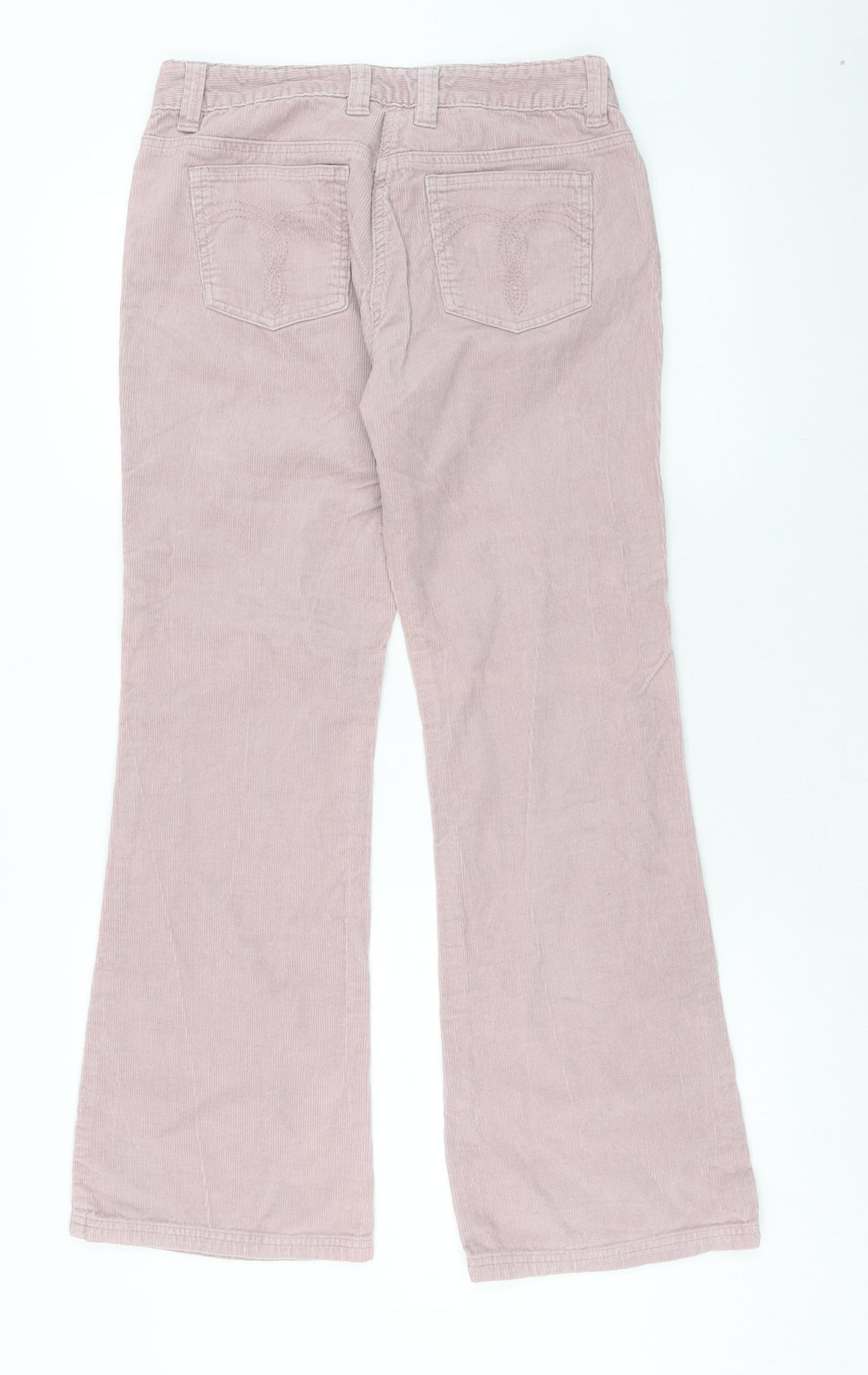 Dorothy Perkins Womens Pink Cotton Trousers Size 12 Regular Zip