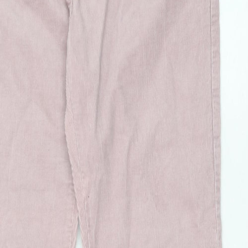 Dorothy Perkins Womens Pink Cotton Trousers Size 12 Regular Zip