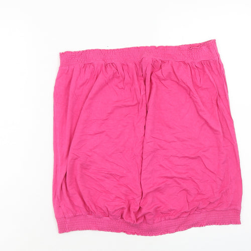 B. You Womens Pink Polyester Basic T-Shirt Size 20 Off the Shoulder