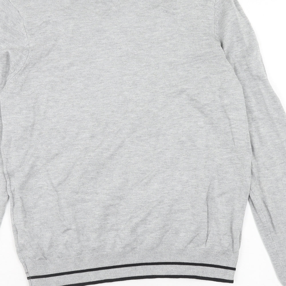 Debenhams Womens Grey Round Neck Viscose Pullover Jumper Size 12