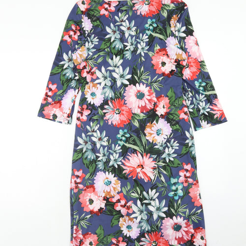 Savoir Womens Multicoloured Floral Polyester Shift Size 16 Boat Neck Pullover