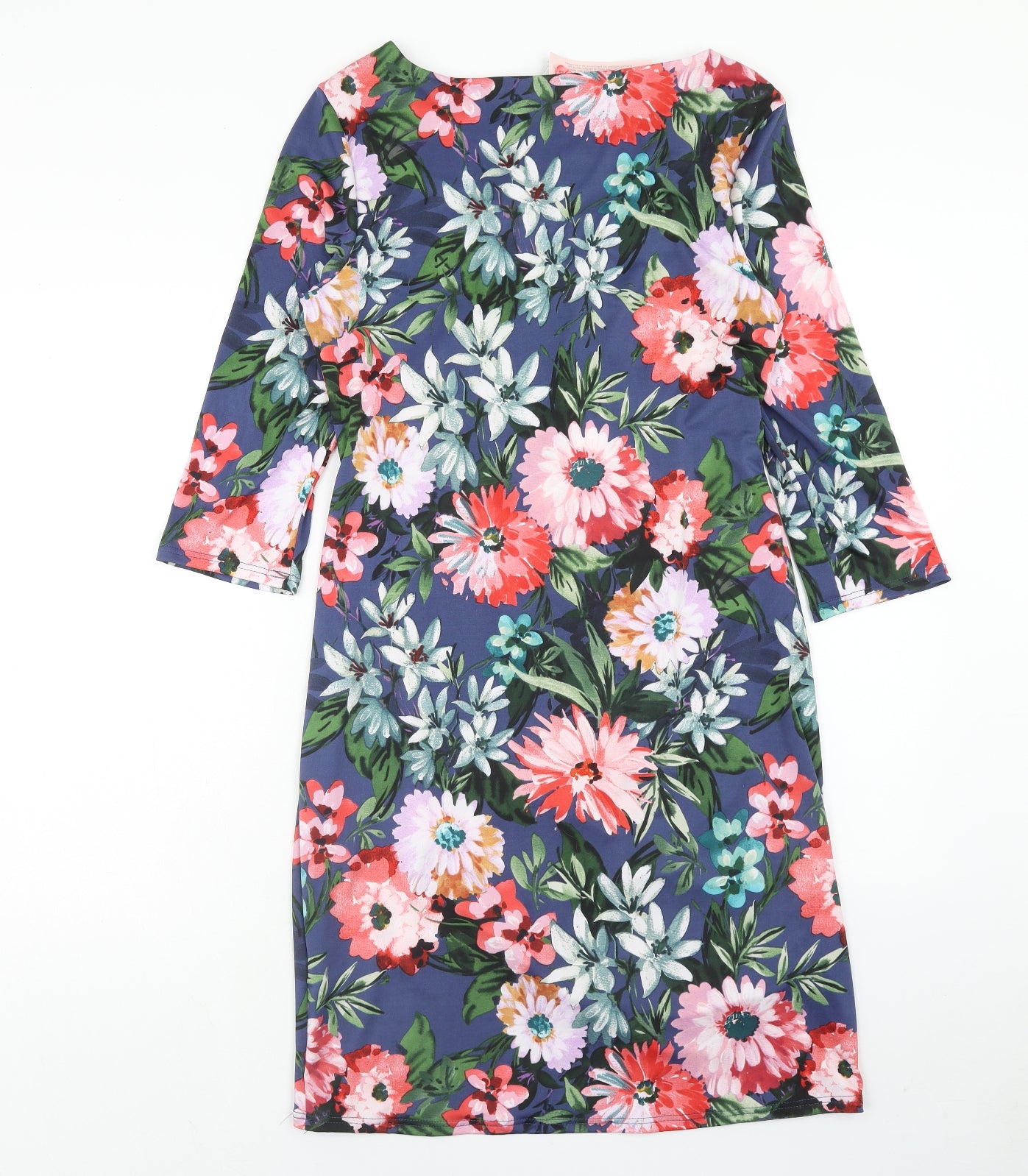 Savoir Womens Multicoloured Floral Polyester Shift Size 16 Boat Neck Pullover