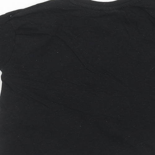 Primark Boys Black Cotton Basic T-Shirt Size 3-4 Years Round Neck Pullover - Jurassic World