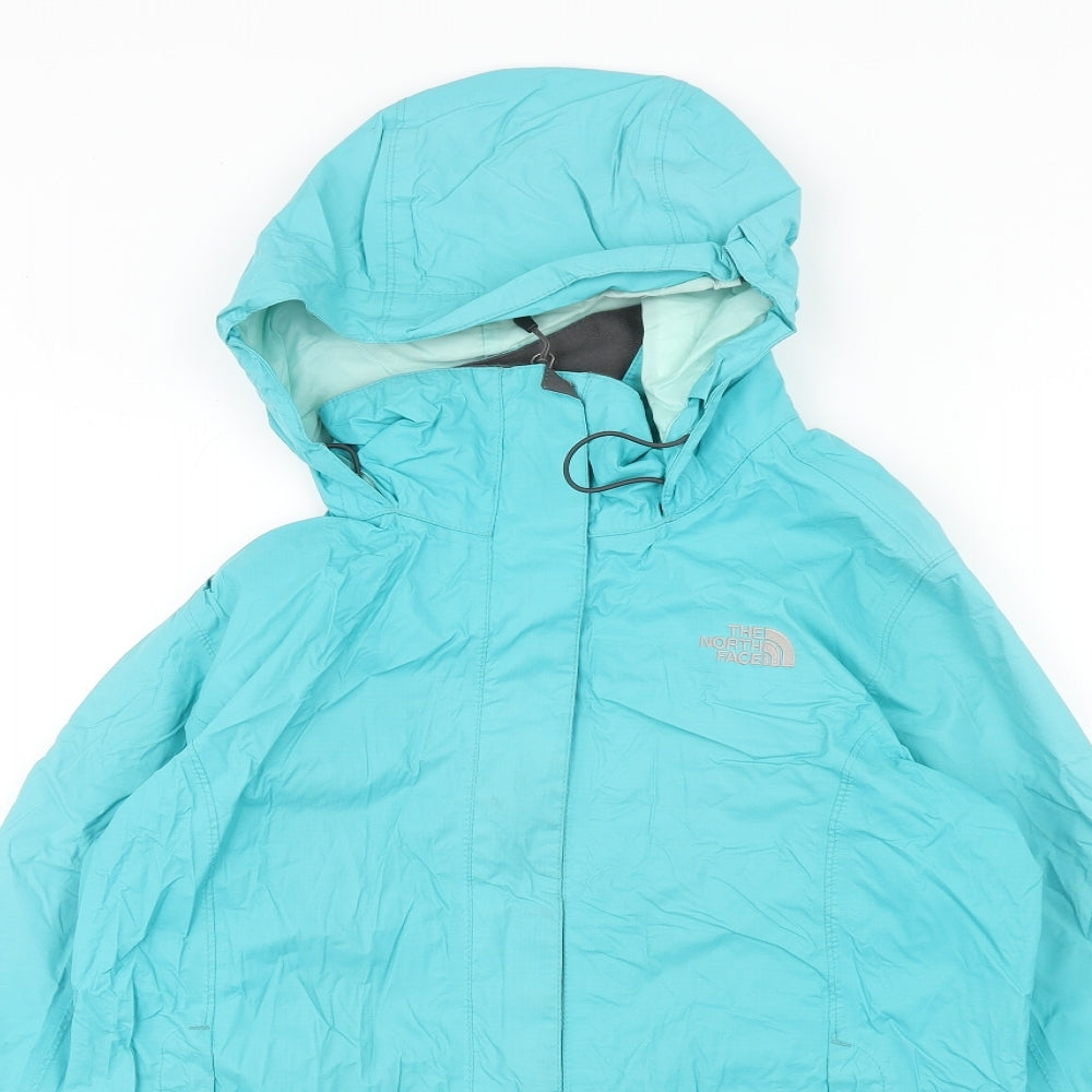 The North Face Womens Blue Windbreaker Jacket Size M Zip