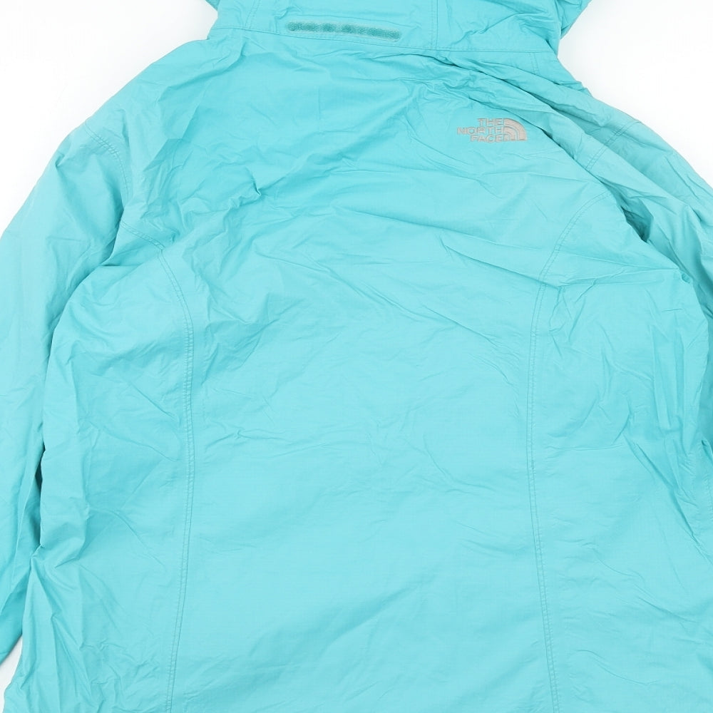 The North Face Womens Blue Windbreaker Jacket Size M Zip