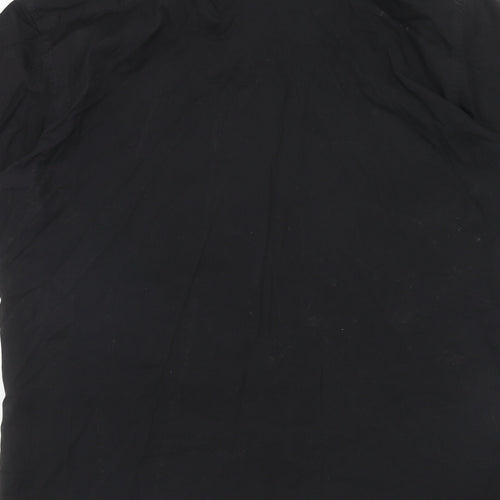 Taylor & Wright Mens Black Cotton Button-Up Size 17 Collared Button