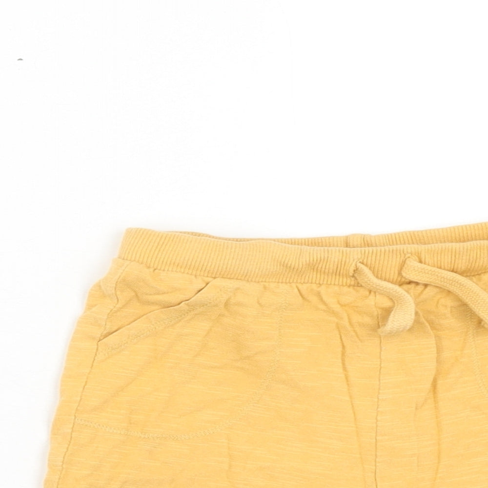 F&F Boys Orange Cotton Jogger Trousers Size 18-24 Months Drawstring - Shorts
