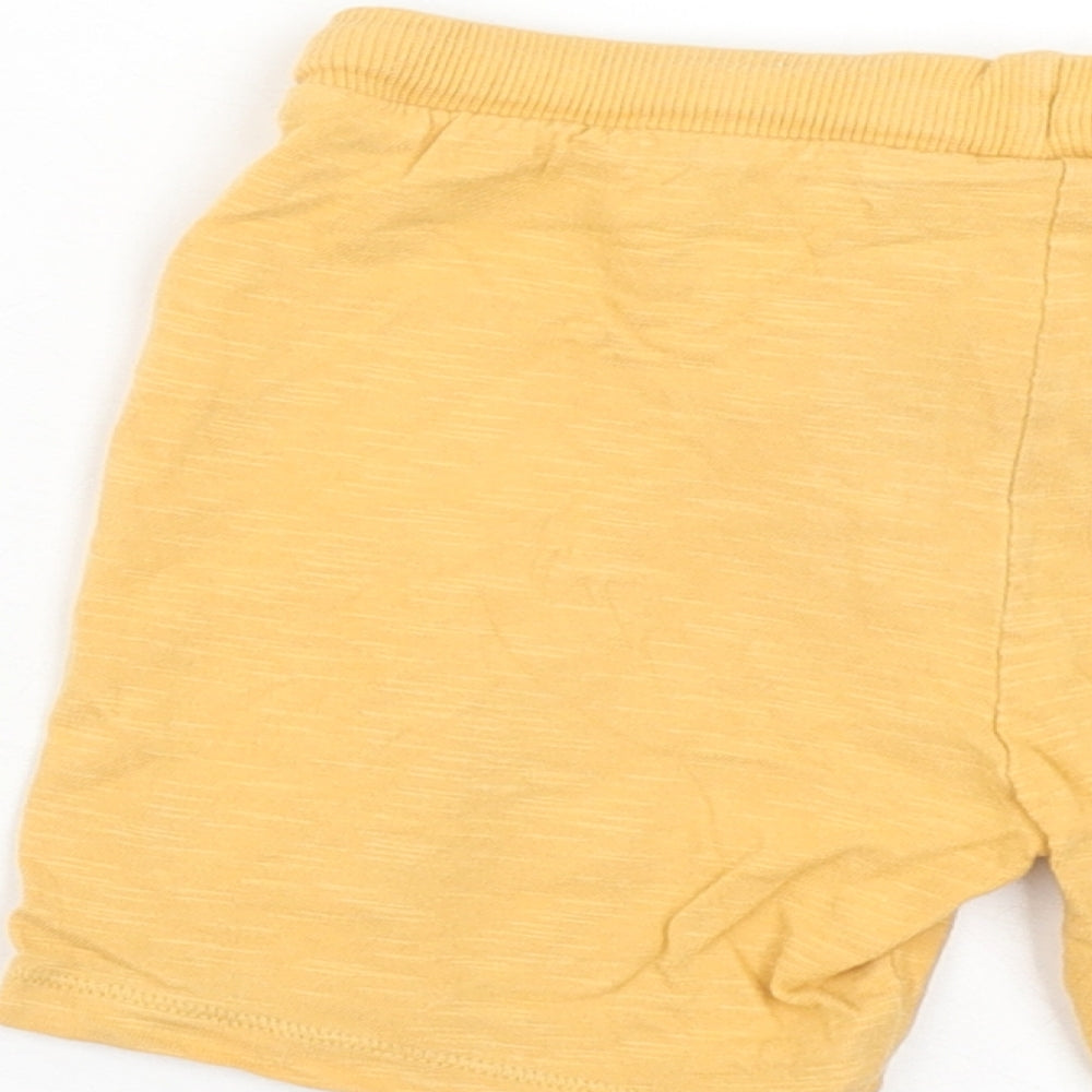 F&F Boys Orange Cotton Jogger Trousers Size 18-24 Months Drawstring - Shorts