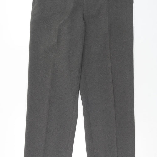 Debenhams Mens Grey Polyester Dress Pants Trousers Size 34 in L33 in Regular Hook & Eye