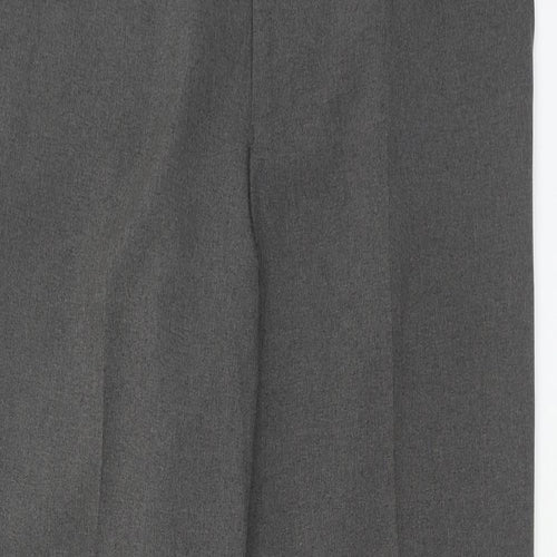 Debenhams Mens Grey Polyester Dress Pants Trousers Size 34 in L33 in Regular Hook & Eye
