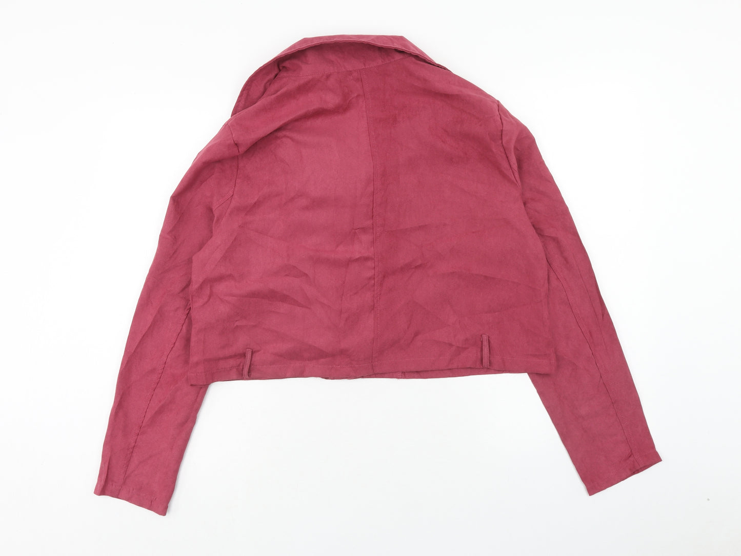 Boohoo Womens Purple Jacket Size 18 Zip