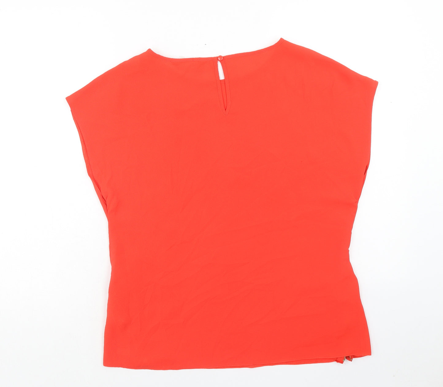 Dorothy Perkins Womens Red Polyester Basic Blouse Size S Boat Neck