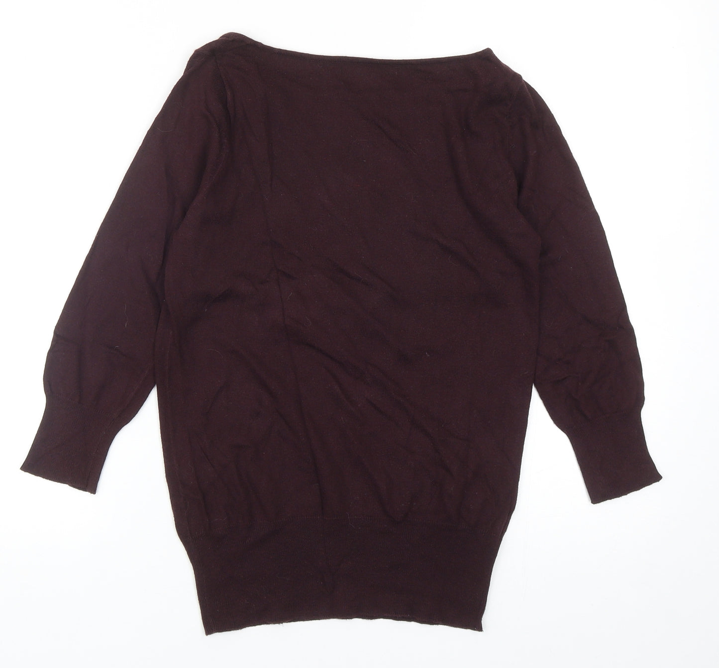 NEXT Womens Purple Round Neck Cotton Pullover Jumper Size 6 - Hearts
