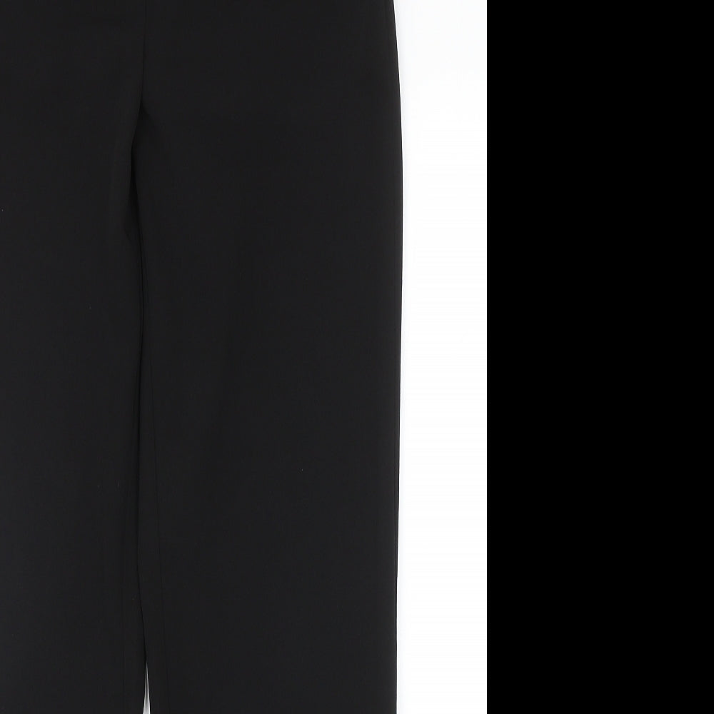 Dorothy Pekrins Womens Black Polyester Trousers Size 10 Regular Zip