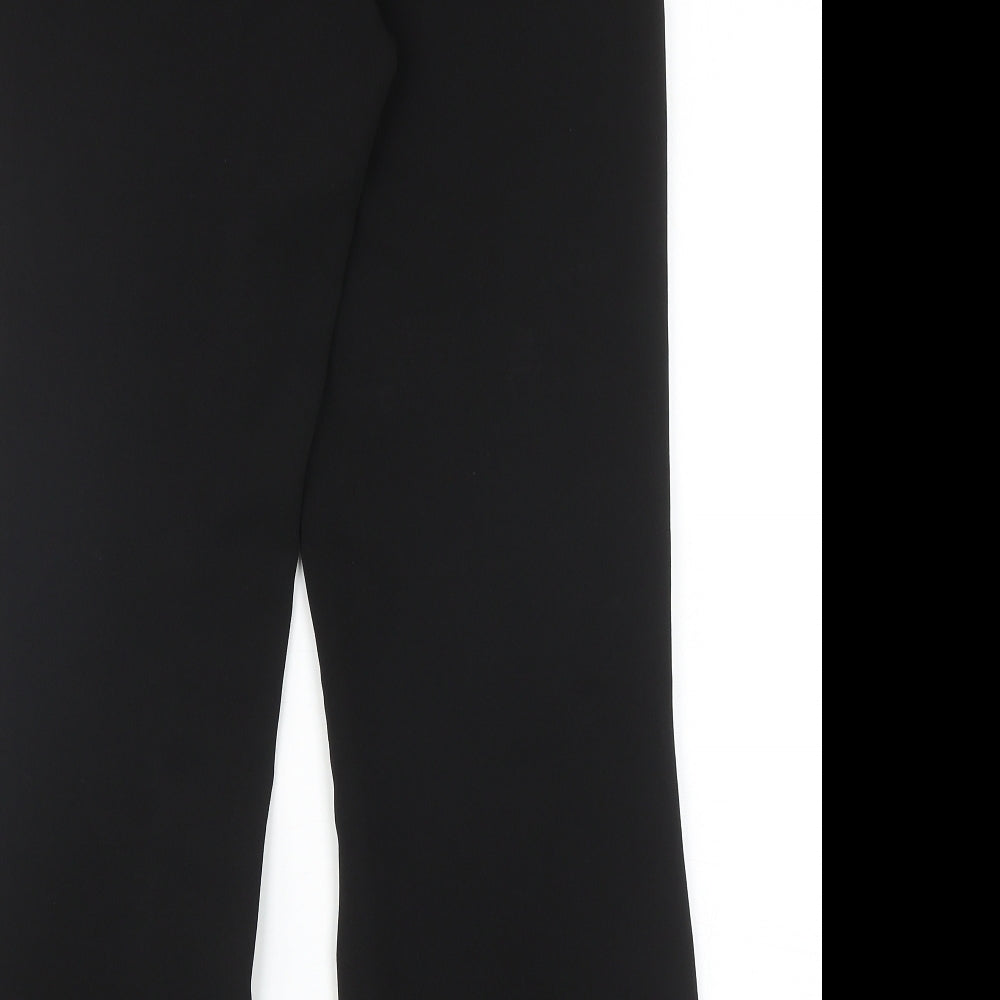 Dorothy Pekrins Womens Black Polyester Trousers Size 10 Regular Zip