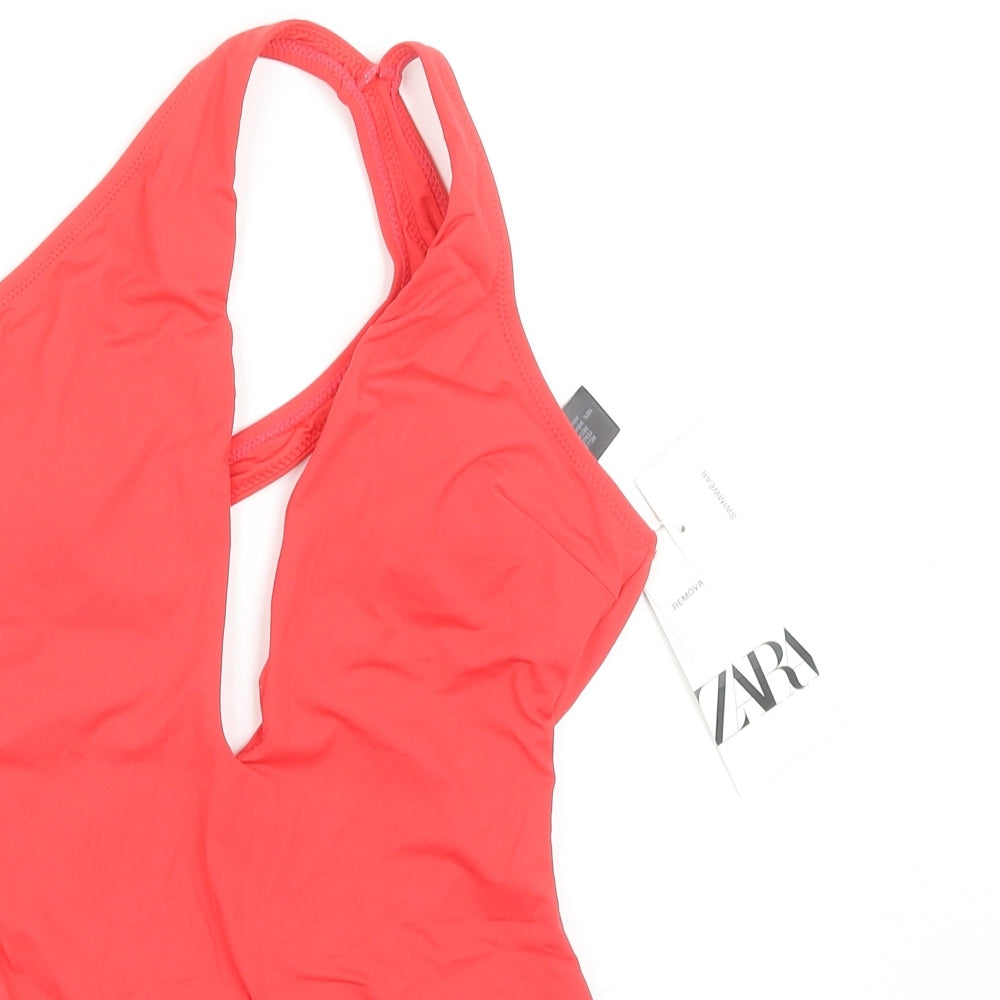 Zara Womens Red Polyester One Piece Size S