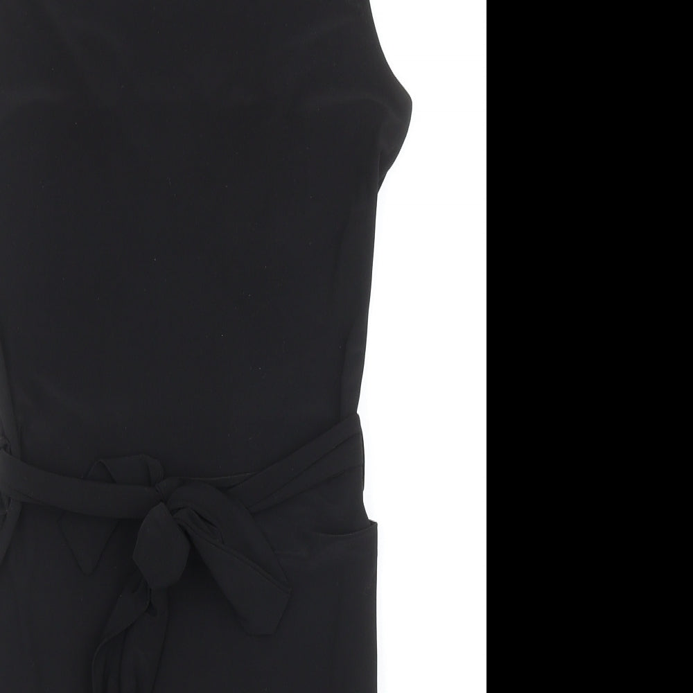 Love Womens Black Polyester Slip Dress Size S Square Neck Pullover