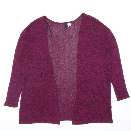 Divided Womens Purple V-Neck Viscose Cardigan Jumper Size XS