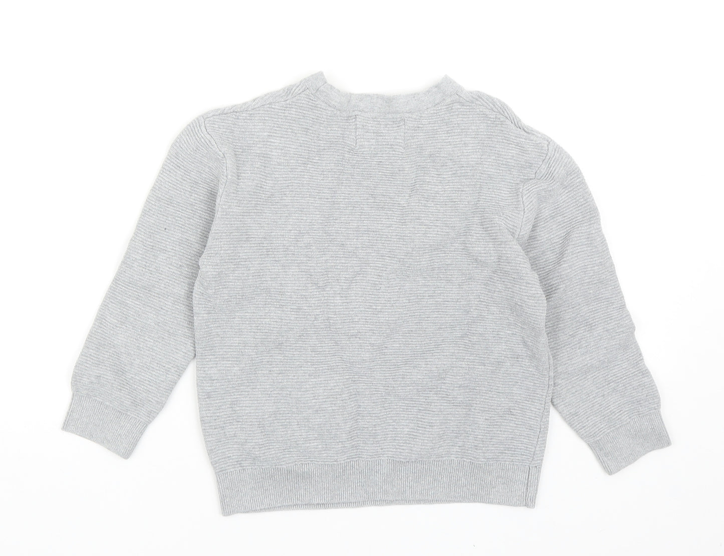 Zara Boys Grey Cotton Pullover Sweatshirt Size 6 Years Pullover