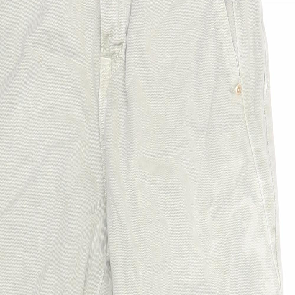 Zara Womens Grey Cotton Straight Jeans Size 10 Regular Zip